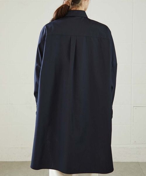 OUVRAGE CLASSE（ウヴラージュクラス）の「ブロードビッグシャツ（シャツ/ブラウス・レディース・ホワイト/ベージュ/ネイビー/サックスブルー・FREE）」の11枚目の写真