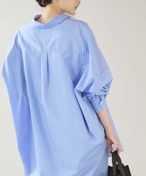 OUVRAGE CLASSE（ウヴラージュクラス）の「ブロードビッグシャツ（シャツ/ブラウス・レディース・ホワイト/ベージュ/ネイビー/サックスブルー・FREE）」の18枚目の写真