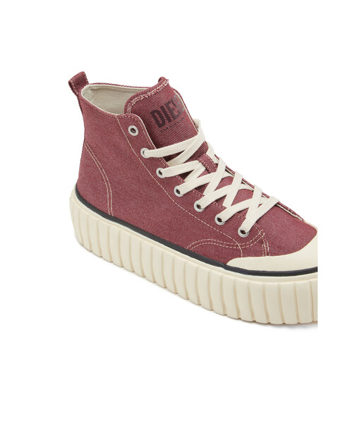 DIESEL（ディーゼル）の「レディース デニム ミッドカット スニーカー（スニーカー・レディース・ブラック/ホワイト/エンジ・37/35/39/38/36/40）」の9枚目の写真