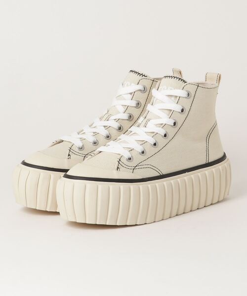 DIESEL（ディーゼル）の「レディース デニム ミッドカット スニーカー（スニーカー・レディース・ブラック/ホワイト/エンジ・37/35/39/38/36/40）」の2枚目の写真