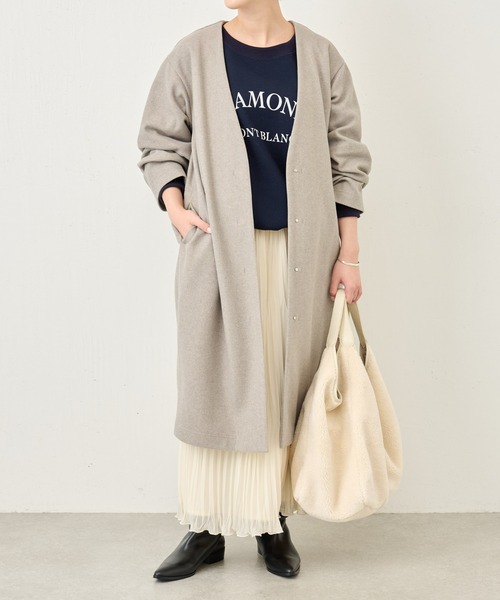 BEARDSLEY（ビアズリー）の「ランダムプリーツ天竺スカート：すぐにお届け!（スカート・レディース・アイボリー/ブラック・FREE）」の19枚目の写真