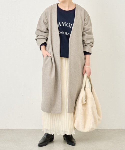 BEARDSLEY（ビアズリー）の「ランダムプリーツ天竺スカート：すぐにお届け!（スカート・レディース・アイボリー/ブラック・FREE）」の22枚目の写真