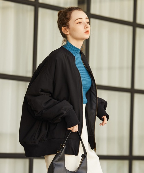 archives（アルシーヴ）の「ルーズギャザーＭＡ－１（MA-1・レディース・ブラック/グレー/アイボリー・MEDIUM）」の21枚目の写真