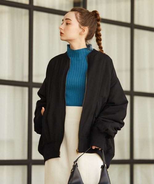 archives（アルシーヴ）の「ルーズギャザーＭＡ－１（MA-1・レディース・ブラック/グレー/アイボリー・MEDIUM）」の20枚目の写真