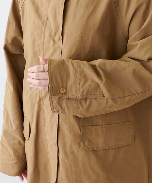 PUAL CE CIN（ピュアルセシン）の「ラグランスリーブハンティングコート（ステンカラーコート・レディース・ベージュ/カーキ・FREE）」の5枚目の写真