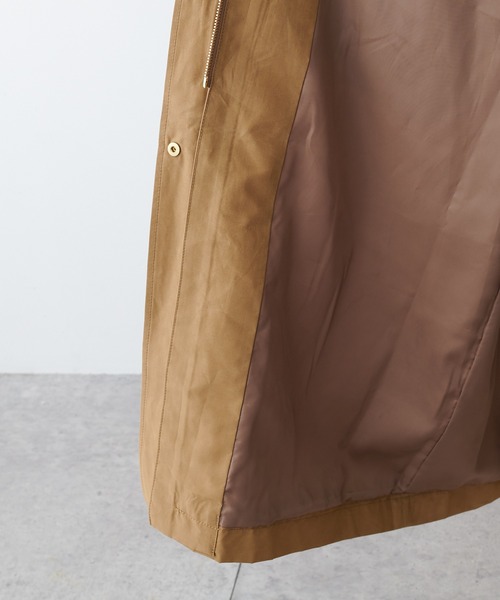 PUAL CE CIN（ピュアルセシン）の「ラグランスリーブハンティングコート（ステンカラーコート・レディース・ベージュ/カーキ・FREE）」の8枚目の写真