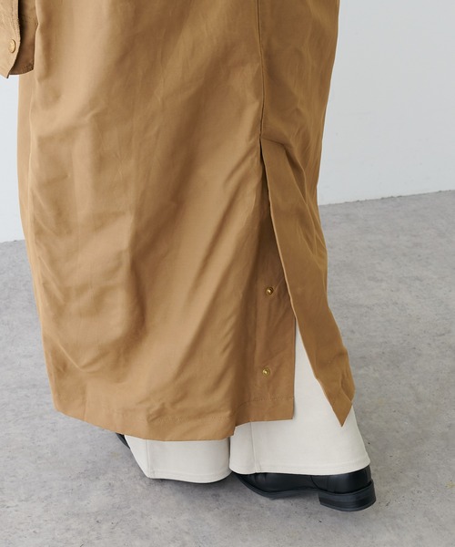 PUAL CE CIN（ピュアルセシン）の「ラグランスリーブハンティングコート（ステンカラーコート・レディース・ベージュ/カーキ・FREE）」の11枚目の写真