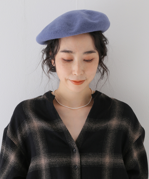 JOURNAL STANDARD relume（ジャーナルスタンダード　レリューム）の「RELUMEベレー（ハンチング/ベレー帽・レディース・ブラック/チャコールグレー/ブルー・FREE）」の4枚目の写真