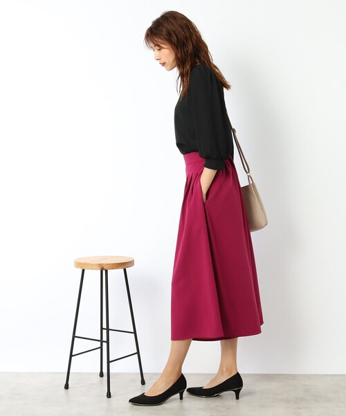 DRESKIP(ドレスキップ)の「◆異素材袖シアーリップルプルオーバー(Tシャツ/カットソー・レディース・オフホワイト/パープル系/ライトベージュ/ブラック・02/03/04)」の16枚目の写真