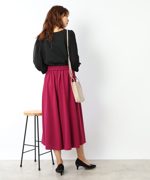 DRESKIP(ドレスキップ)の「◆異素材袖シアーリップルプルオーバー(Tシャツ/カットソー・レディース・オフホワイト/パープル系/ライトベージュ/ブラック・02/03/04)」の17枚目の写真