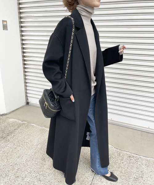 Spick & Span W/Nyダブルブレストリバーコート 38 Spick & Span - スピックアンドスパン リバーコート ロング