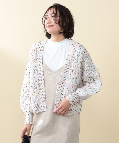 BEAMS HEART（ビームスハート）の「【4色展開】カラーネップ カーディガン（カーディガン/ボレロ・レディース・ネイビー/ブラウン系その他2/オフホワイト/ブルー/グリーン・FREE）」の11枚目の写真