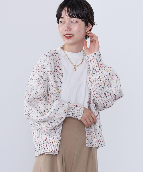 BEAMS HEART（ビームスハート）の「【4色展開】カラーネップ カーディガン（カーディガン/ボレロ・レディース・ネイビー/ブラウン系その他2/オフホワイト/ブルー/グリーン・FREE）」の14枚目の写真