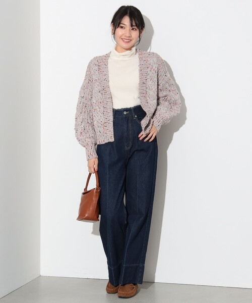 BEAMS HEART（ビームスハート）の「【4色展開】カラーネップ カーディガン（カーディガン/ボレロ・レディース・ネイビー/ブラウン系その他2/オフホワイト/ブルー/グリーン・FREE）」の15枚目の写真