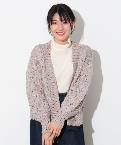 BEAMS HEART（ビームスハート）の「【4色展開】カラーネップ カーディガン（カーディガン/ボレロ・レディース・ネイビー/ブラウン系その他2/オフホワイト/ブルー/グリーン・FREE）」の20枚目の写真