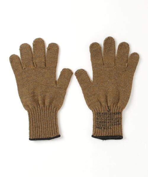 MILITARY(ミリタリー)の「G.I. WOOL GLOVE LINER / ジーアイ ウール グローブライナー(手袋・メンズ・グレー/黄土色系/オリーブ/ブラック・3/4)」の2枚目の写真