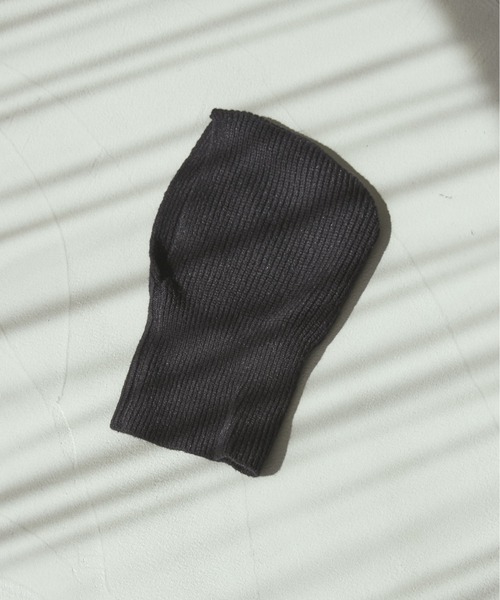 ANGIE（アンジー）の「リブニットバラクラバ（ネックウォーマー/スヌード・レディース・アイボリー/オリーブ/ブラック/杢グレー・FREE）」の8枚目の写真