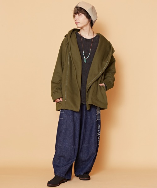 チャイハネ（チャイハネ）の「【チャイハネ】ホワールMEN'Sコート（その他アウター・メンズ・ターコイズブルー/ブラック/ダークカーキ/イエロー・FREE）」の8枚目の写真
