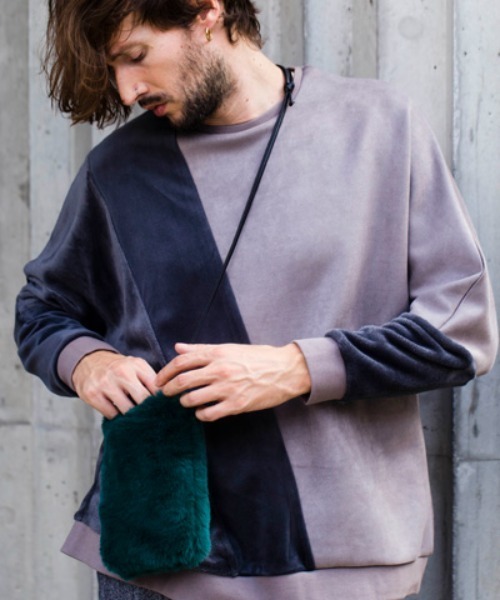 NO ID.（ノーアイディ）の「【NO ID.】Eco Fur Mini Shoulder Bag / エコ ファー ミニ ショルダー バッグ（ショルダーバッグ・メンズ・ネイビー/ブラウン/グリーン・ONE SIZE）」の11枚目の写真