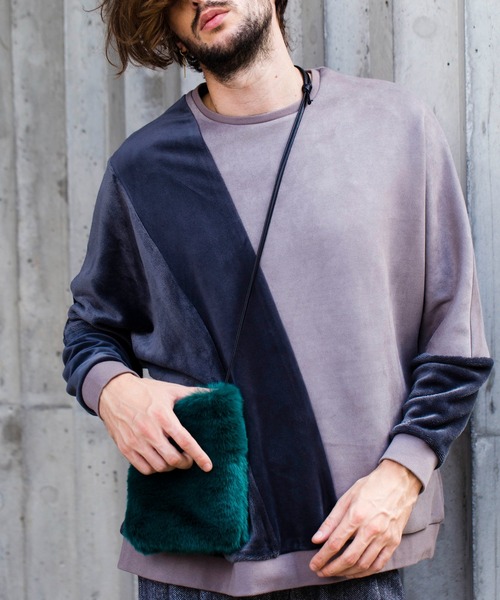 NO ID.（ノーアイディ）の「【NO ID.】Eco Fur Mini Shoulder Bag / エコ ファー ミニ ショルダー バッグ（ショルダーバッグ・メンズ・ネイビー/ブラウン/グリーン・ONE SIZE）」の16枚目の写真