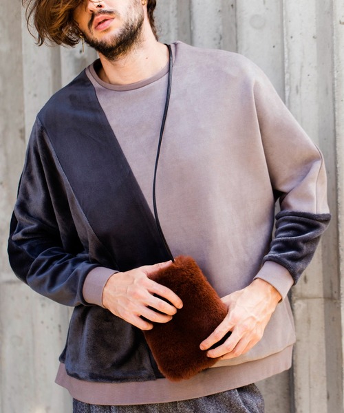 NO ID.（ノーアイディ）の「【NO ID.】Eco Fur Mini Shoulder Bag / エコ ファー ミニ ショルダー バッグ（ショルダーバッグ・メンズ・ネイビー/ブラウン/グリーン・ONE SIZE）」の12枚目の写真