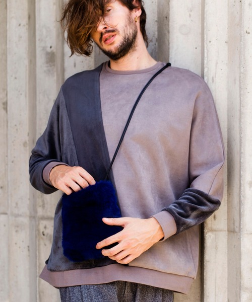 NO ID.（ノーアイディ）の「【NO ID.】Eco Fur Mini Shoulder Bag / エコ ファー ミニ ショルダー バッグ（ショルダーバッグ・メンズ・ネイビー/ブラウン/グリーン・ONE SIZE）」の9枚目の写真