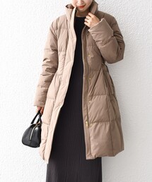 *〈手洗い可能〉ウエストシェイプダウンコート◆