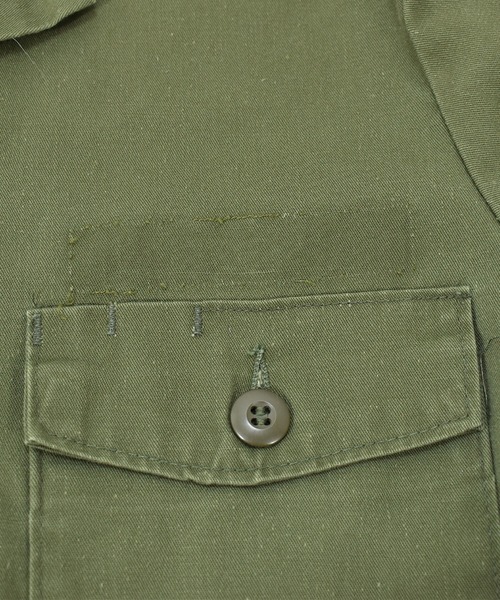 VINTAGE（ヴィンテージ）の「【ヴィンテージ古着】70s US.ARMY ワッペン刺繍 ユーティリティシャツ（ミリタリージャケット・メンズ・カーキ・MEDIUM）」の8枚目の写真