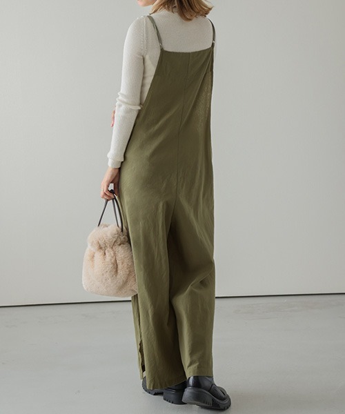 La-gemme(ラジェム)の「オールインワン 楽ちんサロペット(サロペット/オーバーオール・レディース・ブラック/ネイビー/オリーブ・M/L/2XL/XL)」の9枚目の写真