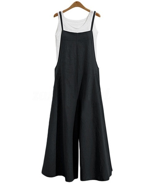 La-gemme(ラジェム)の「オールインワン 楽ちんサロペット(サロペット/オーバーオール・レディース・ブラック/ネイビー/オリーブ・M/L/2XL/XL)」の17枚目の写真