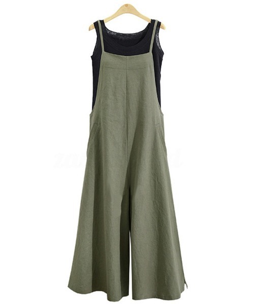 La-gemme(ラジェム)の「オールインワン 楽ちんサロペット(サロペット/オーバーオール・レディース・ブラック/ネイビー/オリーブ・M/L/2XL/XL)」の18枚目の写真