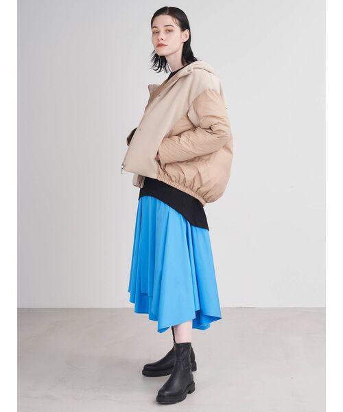 ELENDEEK(エレンディーク)の「マテリアルミックスラウンドヘムカットソーワンピース(ワンピース・レディース・ブラック/カーキ/その他1・01/02)」の11枚目の写真