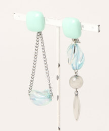 【KKSHOP】グリーンカボションピアス(MA)