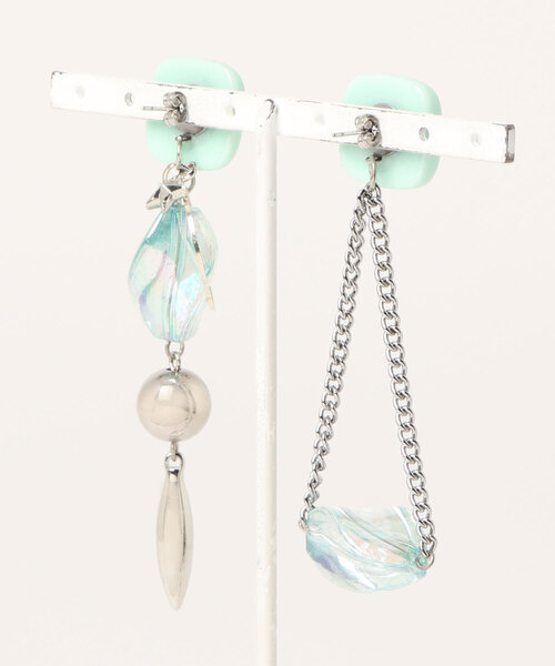 tone(トーン)の「【KKSHOP】グリーンカボションピアス(MA)(ピアス(両耳用)・レディース・グリーン・FREE)」の2枚目の写真