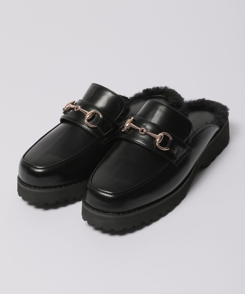 LEPSIM（レプシィム）の「ビットボアローファーミュール　175489（ローファー・レディース・ブラック/ベージュ・MEDIUM/LARGE）」の7枚目の写真