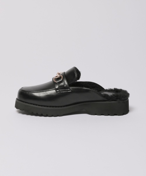 LEPSIM（レプシィム）の「ビットボアローファーミュール　175489（ローファー・レディース・ブラック/ベージュ・MEDIUM/LARGE）」の11枚目の写真