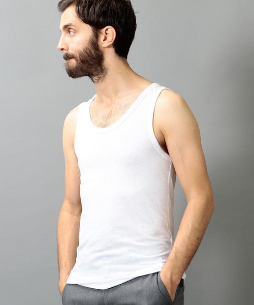 BEAUTY&YOUTH UNITED ARROWS（ビューティーアンドユースユナイテッドアローズ）の「【WEB限定】by ∴ ヘザー タンクトップ（タンクトップ・メンズ・ホワイト/ブラック/グレー/ダークグレー/ターコイズブルー/イエロー/ネイビー・MEDIUM/LARGE）」の8枚目の写真