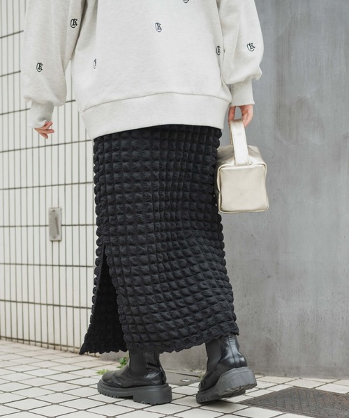 WEGO（ウィゴー）の「WEGO/ポップコーンスリットスカート（スカート・レディース・ブラック/ブルー/グリーン・FREE）」の11枚目の写真