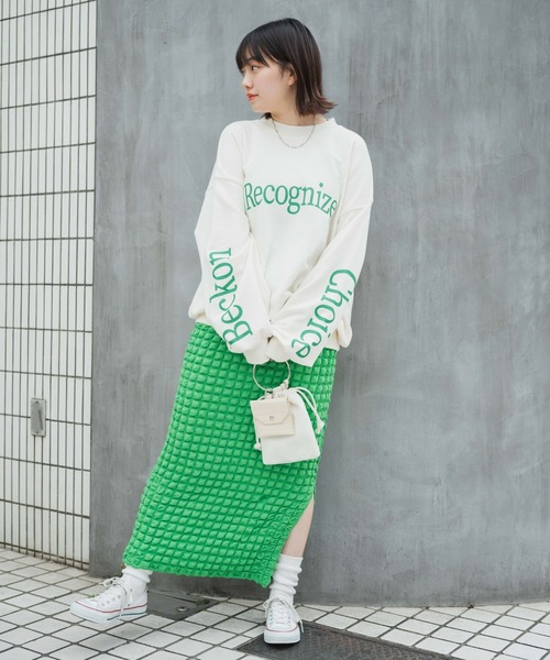 WEGO（ウィゴー）の「WEGO/ポップコーンスリットスカート（スカート・レディース・ブラック/ブルー/グリーン・FREE）」の18枚目の写真