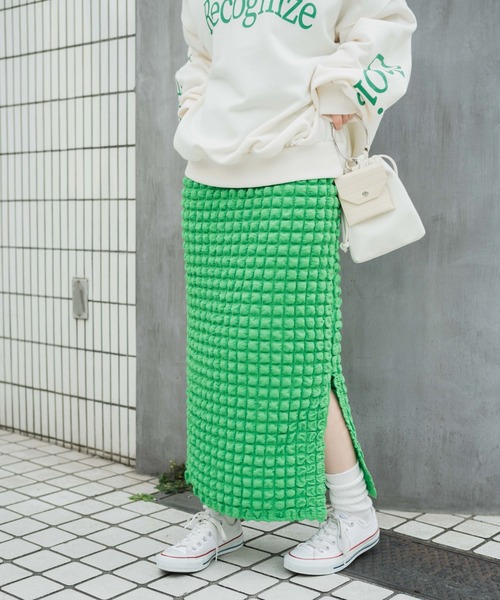 WEGO（ウィゴー）の「WEGO/ポップコーンスリットスカート（スカート・レディース・ブラック/ブルー/グリーン・FREE）」の14枚目の写真