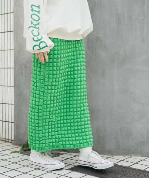 WEGO（ウィゴー）の「WEGO/ポップコーンスリットスカート（スカート・レディース・ブラック/ブルー/グリーン・FREE）」の15枚目の写真