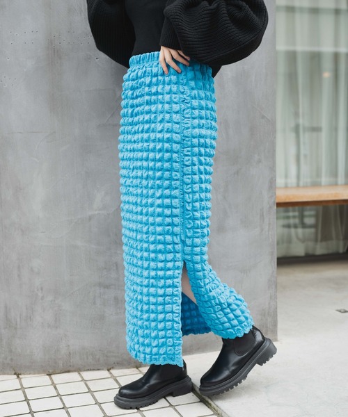 WEGO（ウィゴー）の「WEGO/ポップコーンスリットスカート（スカート・レディース・ブラック/ブルー/グリーン・FREE）」の20枚目の写真