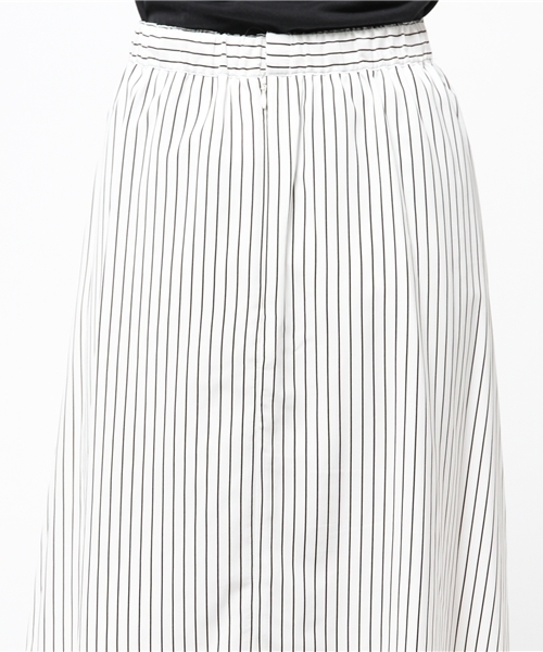 603（ロクマルサン）の「603 ストライプタックスカート（スカート・レディース・ホワイト・FREE）」の2枚目の写真