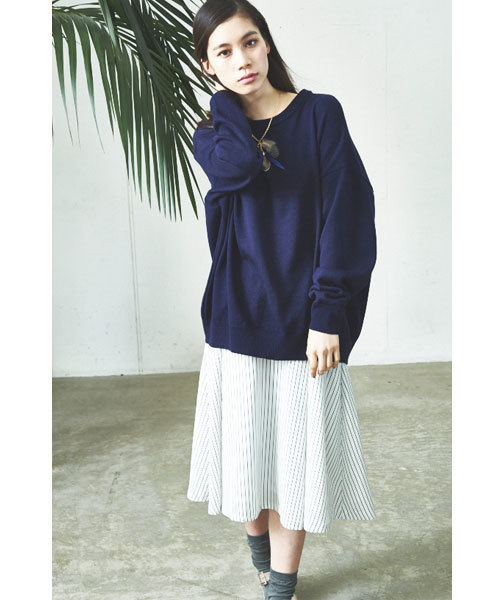 603（ロクマルサン）の「603 ストライプタックスカート（スカート・レディース・ホワイト・FREE）」の9枚目の写真