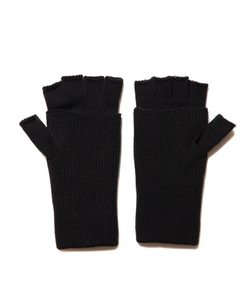 COOTIE PRODUCTIONS（クーティープロダクションズ）の「Fingerless Cuffed Knit Glove（手袋・メンズ・アッシュグレー/ブラック・FREE）」の5枚目の写真