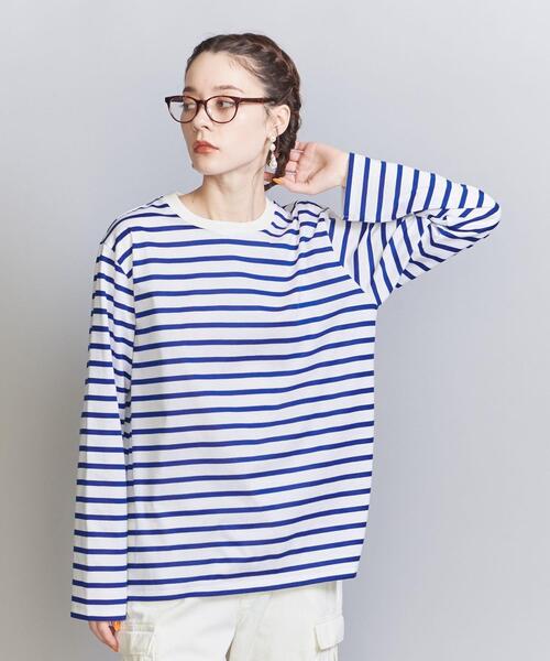 BEAUTY&YOUTH UNITED ARROWS(ビューティーアンドユースユナイテッドアローズ)の「コットン天竺 ロングスリーブ カットソー(Tシャツ/カットソー・レディース・その他1/その他2/ホワイト/ブラック・FREE)」の8枚目の写真