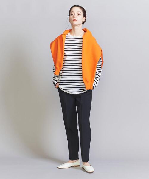 BEAUTY&YOUTH UNITED ARROWS(ビューティーアンドユースユナイテッドアローズ)の「コットン天竺 ロングスリーブ カットソー(Tシャツ/カットソー・レディース・その他1/その他2/ホワイト/ブラック・FREE)」の14枚目の写真