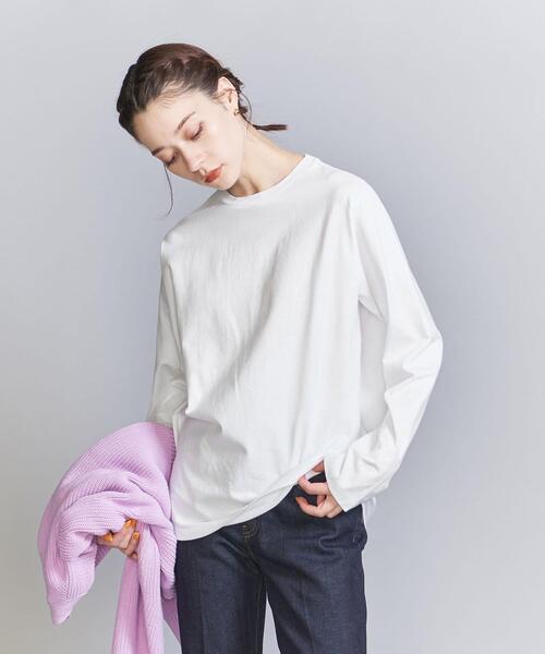 Drawer コットン天竺ロングスリーブTシャツ BEAUTY&YOUTH UNITED ARROWS コットン天竺 ロングスリーブ