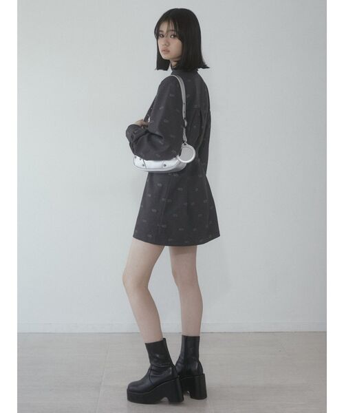 EMODA(エモダ)の「セミウェッジショートブーツ(ブーツ・レディース・ベージュ/ブラック・SMALL/MEDIUM/LARGE)」の14枚目の写真