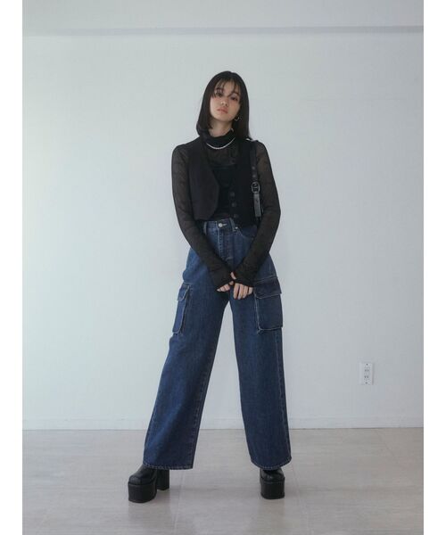 EMODA(エモダ)の「セミウェッジショートブーツ(ブーツ・レディース・ベージュ/ブラック・SMALL/MEDIUM/LARGE)」の15枚目の写真